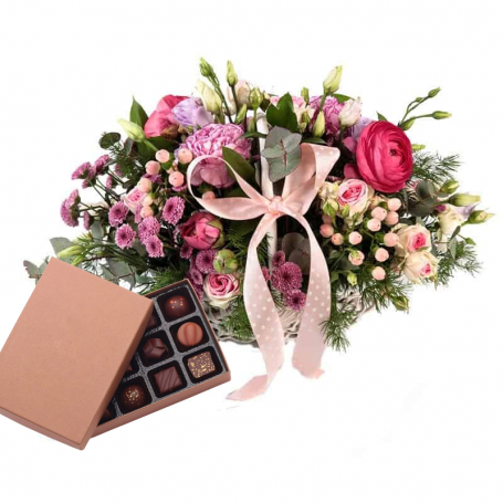 Cesta de flores Mimosa