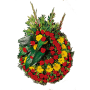 Coroa de Flores para Velório com Gerberas e Cravos - B